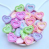 【CC】❃☂✠  10Pcs New Heart-shaped Resin Figurine Crafts Flatback Ornament Jewelry Making Hairwear Accessories