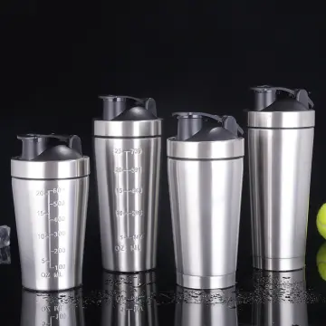 739ml Stainless Steel Shaker Bottle GYM Sports Portable Double Wall Vacuum  Protein Powder Nutrition Water Bottles