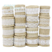 (2 meters / lot) 5cm Natural Jute Lace Powder Ribbon Cotton DIY DIY Decorative Fabric Chain Wedding