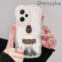 เคส Chenyyka สำหรับ Xiaomi Redmi Note 12 Pro Plus Note 12 Pro Speed 5G Poco X5 Pro 5G เคสลายการ์ตูนแฟชั่นเด็กผู้หญิงขอบเนื้อครีมนิ่มใหม่เคสโทรศัพท์โปร่งใสปลอกซิลิโคนกันกระแทกป้องกันเลนส์กล้องเคสใส