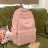 Womens Backpack 2023 Womens New Street Fashionable Simple Computer Bag Large Capacity Travel Backpack 2023