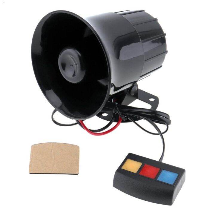 CHWLLEWE Loud Car Truck Warning Alarm Police Siren Horn 3 Tones Fire