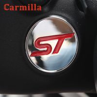 Carmilla ABS โครเมี่ยม ST เลื่อมกุญแจสติกเกอร์แหวนจุดระเบิดสำหรับฟอร์ดเฟียสต้า MK7 2009 2010 2011 2012 2013 2014 2015เครื่องประดับ