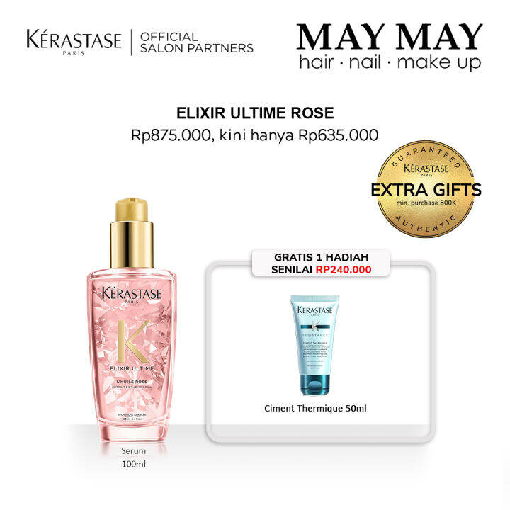 Kerastase Elixir Ultime Rose 100ml Serum Ringan Rambut Diwarnai ...