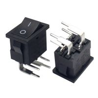 250V 6A 4pin DPDT on off on pcb black rocker switches