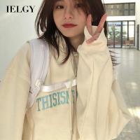 IELGY เสื้อสเวตเตอร์ปักลายตัวอักษรอเนกประสงค์สำหรับผู้หญิง