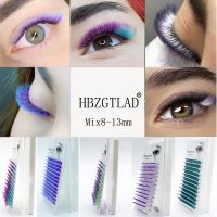 HBZGTLAD Brand new C/D curl 0.07/0.1mm 8-13mm mix length false lashes eyelash individual colored lashes Faux eyelash extensions Cables Converters