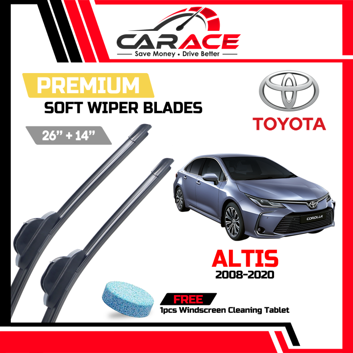 TOYOTA COROLLA ALTIS 20082020 CARACE Premium Soft Wiper Blades (26