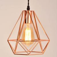 modern plating metal cage pendant lamp,vintage plating rose gold birdcage creative hanging lamp for restaurant living room