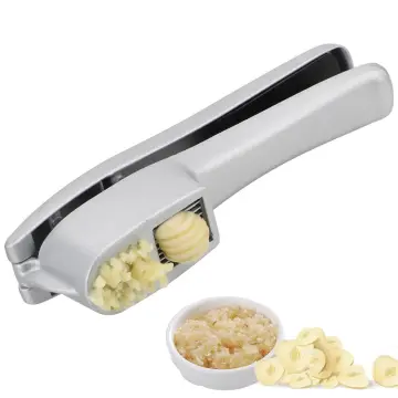 Garlic Press, 2pcs Garlic Cutter, Stainless Steel Garlic Press, Squeezer  Slicer