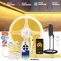 Smart Zigbee COB Led Strip Light High Density Tuya WiFi Flexible Tape Support Alexa Google Home Dimmable Led Lights 2M 3M 5M 12V