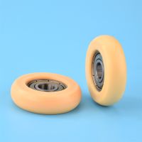 ✖♂❈ 5pcs 8x36x10mm 608ZZ coated bearing round type pulley wheel delrin POM Roller for drawer track guide wheel silde rolling pulley