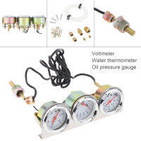 52มม. 2นิ้ว3 In 1 Triple Gauge Kit Water Temp Oil Temp เครื่องวัดความดันน้ำมัน Meter