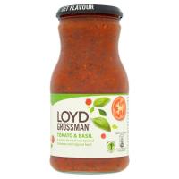 Loyd Grossman Tomato &amp; Basil Pasta Sauce - 350g