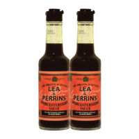 Lea&amp;Perrins Worcestershire Sauce  ลีแอนด์เพอร์รินส์ ซอสเปรี้ยว 150 มล. x 2 ขวด สินค้าแท้ 100 % ส่งไว ส่งจริง