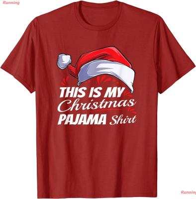 Running เสื้อยืดแขนสั้น This is my Christmas pajama Shirt T-Shirt Short sleeve T-shirtsTEE