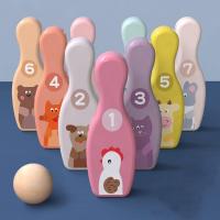 Montessori digital animal bowling traditional games childrens early education fun parent child interactive educational toys