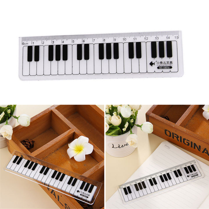 1-15cm-notes-musical-rulers-straight-transparent-stationery-drawing-piano-cute-white-black