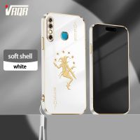 VRQR เคสมือถือชุบโลหะสำหรับ Infinix Hot8 Hot 8 Pro X650 X650C X650B X650D ลายโป๊กเกอร์ฟรีสายคล้อง