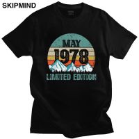 May 1978 Limited Edition Mounn T Shirt Men Pre-shrunk Cotton 42nd Birthday Gift Tee Tops O-neck Short-sleeve T-shirt Merch XS-6XL