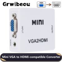 [LUNA electronic accessories] Grwibeou VGA To HDMI Compatible Converter Box 1080P Mini VGA Video Audio Adapter สำหรับ PC แล็ปท็อป HDTV โปรเจคเตอร์อะแดปเตอร์ VGA2HDMI