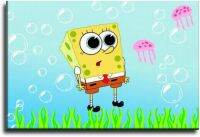 โปสเตอร์การ์ตูน Spongebob ตาใหญ่น่ารัก Spongebob โปสเตอร์ภาพตกแต่งศิลปะบนผืนผ้าใบสำหรับติดกำแพงโปสเตอร์ห้องนั่งเล่นภาพวาดตกแต่งห้องนอน12 × 18inch30 × 45ซม