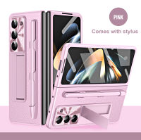 Samsung Galaxy Z Fold 5 5G Case,Luxury Leather Hybrid PC Cover Built-in Screen Protector Magnetic Kickstand All-Inclusive Shockproof Case for Galaxy Z Fold5 5G