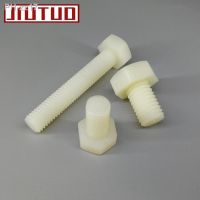 10PCS M10x15/20/25/30/40/50/60/70/80/90/100 white nylon screws full thread outer hex Insulation screw 10mm External hex bolt