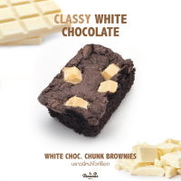 บราวนี่หน้าไวท์ช็อก (WHITE CHOC. CHUNK BROWNIES)