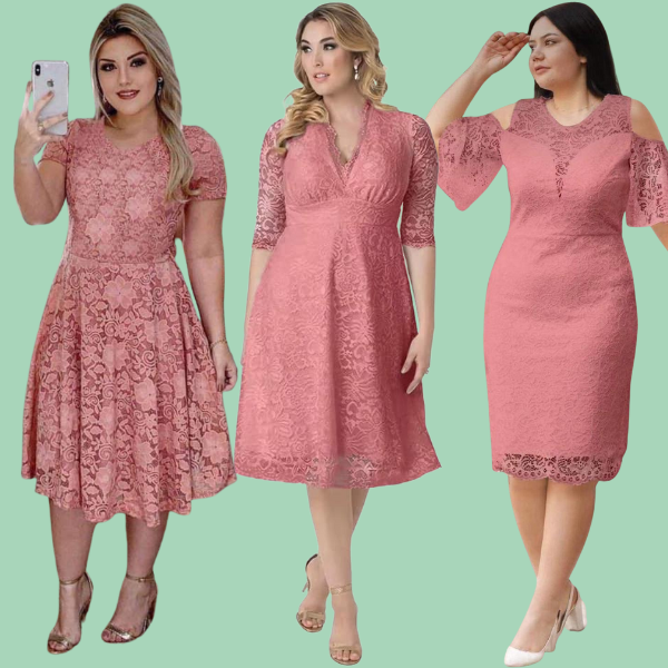 Plus size shop old rose dress