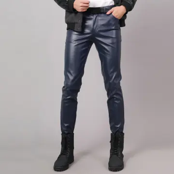 Sexy Men Tight Pants Pu Faux Leather  Pu Leather Tight Men Trousers - Men  Long Pants - Aliexpress