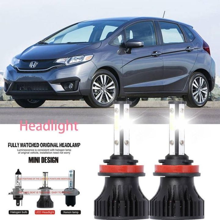 ไฟหน้ารถยนต์-led-40w-6000k-สีขาว-สําหรับ-honda-jazz-2002-2012