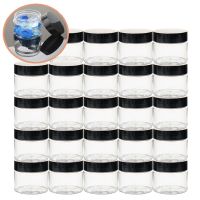 50Pcs/Pack 50Ml Plastic Cosmetics Jar Makeup Box With Black Cap Travel Face Cream Bottle Container Refillable Empty Makeup Jar