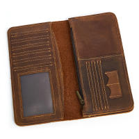 WBL30 Male Clutch Genuine Leather Mens Wallet Long Wallet nd Cowskin Card Holder Coin Purse Men Business Wallet