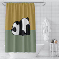 Custom Cartoon Panda Shower Curtains Hooks Bathroom Waterproof Bath Room Home Decor Decoration 3D Print 211201-30