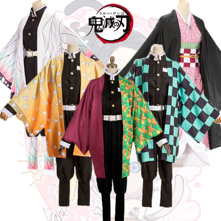 cv top Anime Demon Slayer Costume Kimetsu No Yaiba Zenitsu Giyu ...