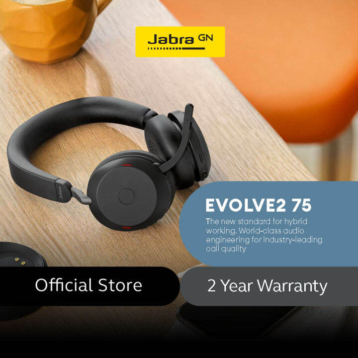 Jabra Evolve2 75 Ms Wireless Headset With 8-Microphone Technology -  Bluetooth Headphones Active Noise Cancellation, Usb-A Bluetooth Adapter |  Lazada Ph