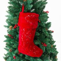 Christmas Tree Ornaments Soft Texture Boutique Desktop Ornament Durable Gift Bag Stockings Gift Holders Socks Tights