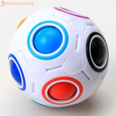Creative ทรงกลมลูกบาศก์มายากล Ball Rainbow ฟุตบอลป้องกันความเครียดปริศนาความเครียด Reliever เด็กของเล่นเพื่อการศึกษาสำหรับเด็ก