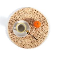 【hot】❉○◘  1pc Round Woven Placemats for Dining Table Wicker Farmhouse Rustic Charger Plate Resistant Mats