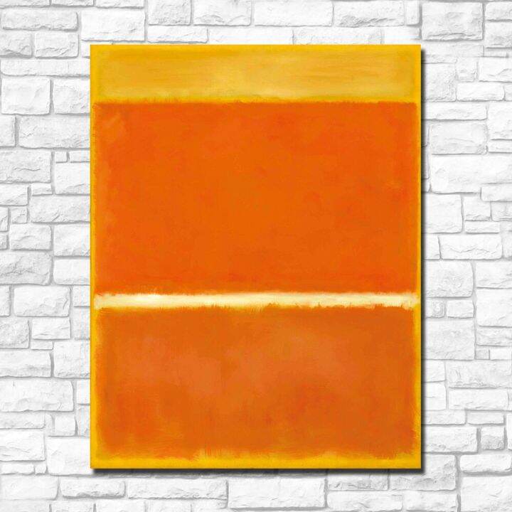 ภาพติดผนังสำหรับห้องนั่งเล่นภาพแอบสแตรกต์บนผ้าใบ-mark-rothko-สีเหลืองศิลปะตกแร่งบ้านไร้กรอบสมัยใหม่ภาพวาดสีน้ำมันไม่มีสารเฟอร์เมดเฮหยวนในอนาคต