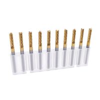 ‘’；【=- 10Pcs Carbide PCB Corn Milling Cutter 0.6-3.175Mm Set Shank Machine Engraving Bit End Mill Milling Cutter For Metal