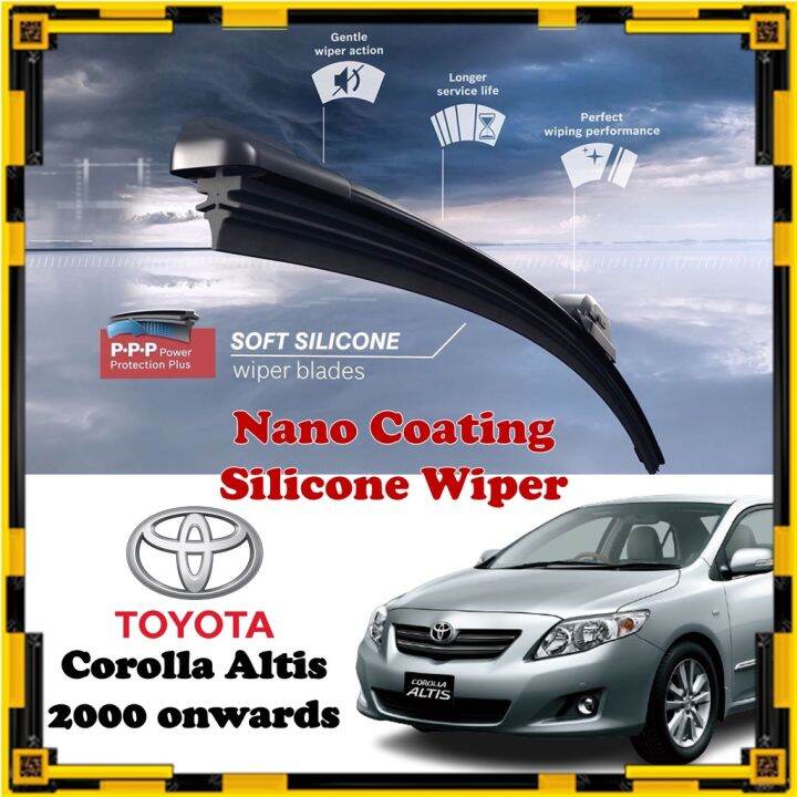 Toyota Corolla Altis Nano Coating Soft Silicone Car Wiper Blades 1