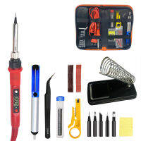 80W Digital Soldering iron set kit adjustable temperature LCD welding tools Ceramic heater soldering tip Desoldering Pump