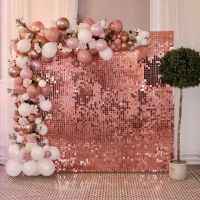 Party Background Curtain Sequin Backdrop Wedding Decor Baby Shower Sequin Wall Glitter Backdrop Curtain Birthday Foil
