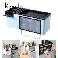 Kaxcioติดผนังชั้นวางเครื่องปรุงอาหาร-เกรดวัสดุMulti-Function Rackวานิลลาเครื่องปรุงรสเครื่องปรุงรสJarชั้นเก็บมีดทำครัวกล่องเก็บของ