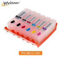 2022jeinner สี PGI 480 CLI 481 XXL ตลับหมึกรีฟิลสำหรับ Canon PIXMA TS8140 TSS 9140เครื่องพิมพ์ที่มีชิปรีเซ็ตอัตโนมัติ