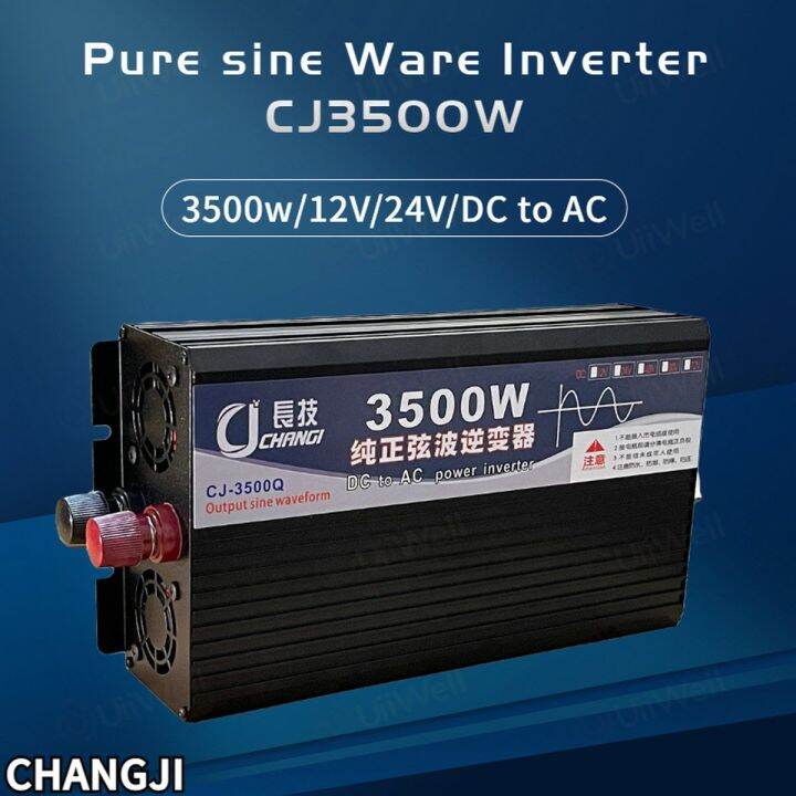 อินเวอร์เตอร์-3500w-3000w-ตัวแปลงไฟdc-เป็น-ac-ตัวแปลงไฟรถ-เพรียวซายเวฟของอินเวอร์เตอร์-pure-sine-wave-inverter-โรงงานขายตรง-พร้อมส่งจากไทย