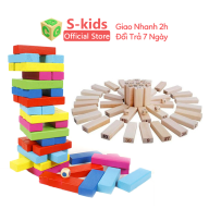 Đồ chơi trẻ em thông minh, bộ rút gỗ 51 và 54 thanh cho bé xếp khối domino thumbnail