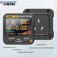 [electronicshop]ANENG AC11 ซ็อกเก็ตทดสอบไฟฟ้าเครื่องตรวจจับการรั่วไหลจอแสดงผลLCDพื้นดินลวดศูนย์สายสดลวดเฟสไฟฟ้าElectroscope RCD NCVไฟฟ้าทดสอบวงจรตรวจจับขั้ว